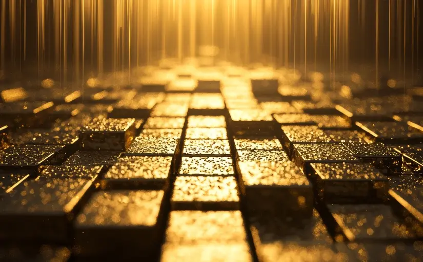 Gold Holds Near Record as Dollar Weakens, Risks Mount
